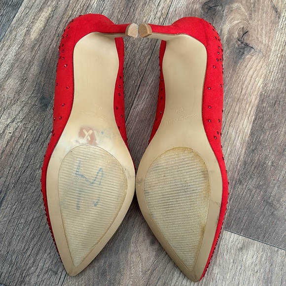 Marc Fisher Red Sexy Studded Valentine’s Day Date Night Heels - Picture 7 of 7
